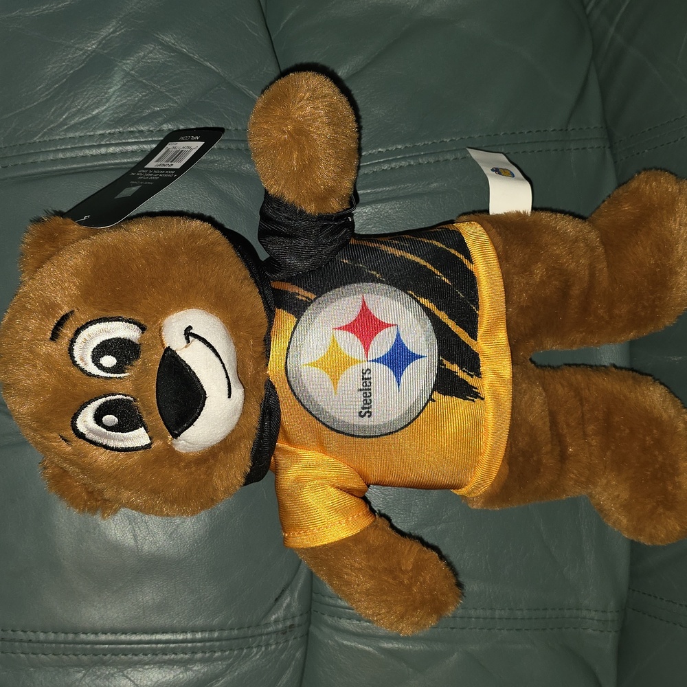 +NFLPittsburgh Steelers Brown Plush Bear with Logo Tag